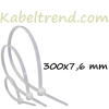 Kábel-Trend Oldható kábelkötegelő-gyorskötöző 300x7.6 mm natúr RTC-300ML