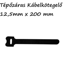 Kábel-Trend Tépőzáras kábelkötegelő 12.5x200 Fekete barkácsolás, csiszolás, rögzítés