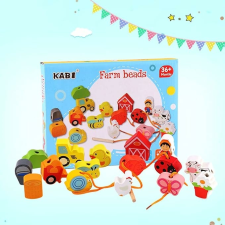 Kabi Fűzőcskés fejlesztő játék - Farm - Kabi Farm beads fajáték