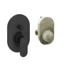 Kád csaptelep Hansgrohe Rebris S vakolat alatti résszel együtt matt fekete 72448670 csaptelep