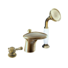  Kád csaptelep RAV SLEZÁK LABE zuhanyszettel együtt régi sárgaréz L071.0SSM csaptelep