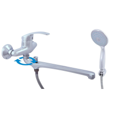 Kád csaptelep RAV SLEZÁK MISSISSIPPI zuhanyszettel együtt 150 mm króm MS057.51 csaptelep