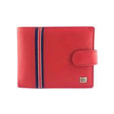Kadro Choice Patentos fekvő női bőr pénztárca díszcsíkkal, piros színben pénztárca
