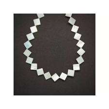 Kagyló négyzet átl fúrt zöld 9-10x9-10x2-3mm medál