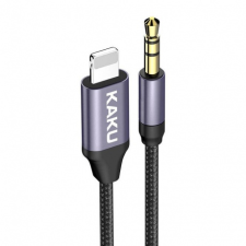 Kaku KSC-427 audio kábel Lightning / 3.5mm jack 1m, fekete mobiltelefon kellék