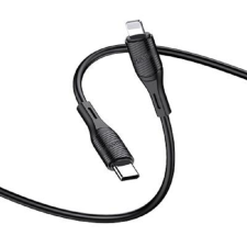 Kaku siga KSC-953 USB-C apa - Lightning apa Töltő kábel 1m - Fekete kábel és adapter