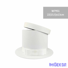  Kalap doboz 22x13 cm - Fehér dekorációs kellék