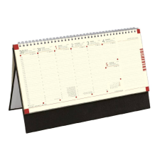 Kalendart Naptár Kft. TopTimer C051 álló asztali naptár, 2026, vágott jegyzettömbbel, FEKETE határidőnapló