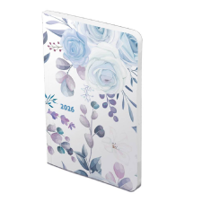 Kalendart Naptár Kft. TopTimer Határidőnapló 2026, F012 B6 FLEXI (Heti beoszt.) KÉK RÓZSA határidőnapló