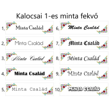 Kalocsai mintás egyedi ajtó vagy postaláda névtábla postaláda