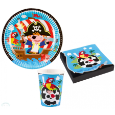 Kalóz Pirate, Kalóz party szett 36 db-os 23 cm-es tányérral party kellék