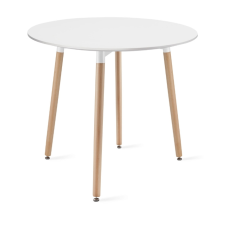  KAMI fehér kerek étkezőasztal 80x80 cm bútor