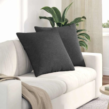  Kanapé párnák 2 pcs Sötétszürke 80 x 80 cm Bársonyos szövet lakástextília