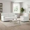  Kanapé Szett 2 db Fehér Szövet