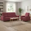  Kanapé Szett 2 pcs Bordó Szövet