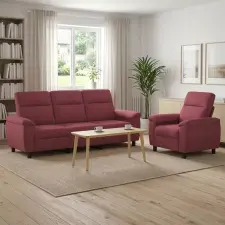  Kanapé Szett 2 pcs Bordó Szövet bútor