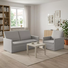  Kanapé Szett 2 pcs Felhőszürke Szövet kerti bútor