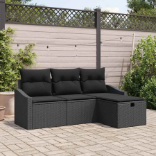  Kanapé Szett párnával 4 pcs polirattan kerti bútor