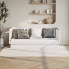 kanapéágy ágy matrac fehér 75x190 cm tömör fa fenyőfa ágy és ágykellék