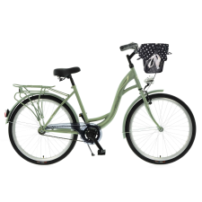 KANDS ® S-Comfort Női kerékpár 3 fokozat 26" kerék, 155-180 cm magasság, Zöld city kerékpár