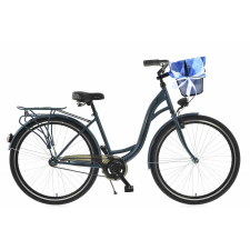 KANDS ® S-Comfort Női kerékpár 3 fokozat 28" kerék 18'' váz, 160-185 cm magasság, Sötétkék city kerékpár