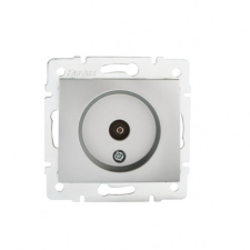 KANLUX 24860 DOMO 01-1290-043 antennacsatlakozó TV aljzat átmenő ezüst villanyszerelés