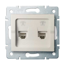 KANLUX 25166 LOGI 02-1380-003 Dupla telefon csatlakozó aljzat, független (2xRJ11) villanyszerelés