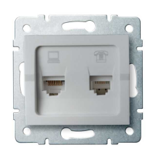 KANLUX 25230 LOGI 02-1430-043 Adat-telefoncsatlakozó aljzat (RJ45 Cat 5e+RJ11) villanyszerelés