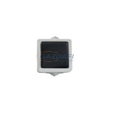 KANLUX 25350 TEKNO 05-1021-143 Nyomókapcsoló, fekete, IP54, 250V villanyszerelés