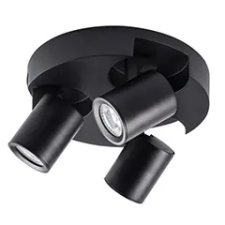 KANLUX LAURIN EL-3O mennyezeti lámpatest (GU10 izzóhoz) fekete világítás