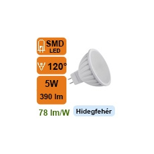 KANLUX LED lámpa MR16-GU5.3 (5W/120°) Szpotlámpa - hideg fehér izzó