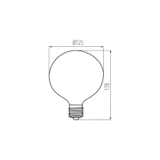 KANLUX XLED globe filament izzó E27 11W 1520lm 2700K G125 33511 izzó