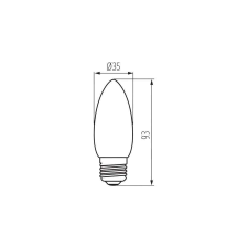KANLUX XLED izzó E27 6W 810lm 2700K C35 29646 izzó
