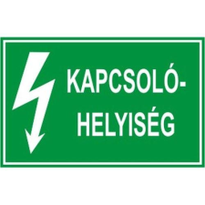  Kapcsolóhelyiség - műanyag, 160*240mm információs tábla, állvány