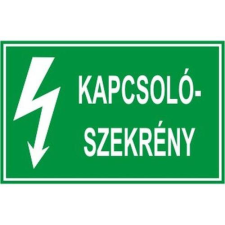  Kapcsolószekrény - műanyag, 150*100mm információs tábla, állvány