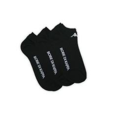 Kappa Kappa unisex mercerizált titokzokni - 3 pár/csomag - pamut titokzokni - fekete - 39-41