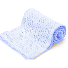 KAPTAN Pamut sejtmintás takaró 100 × 150 cm, kék lakástextília