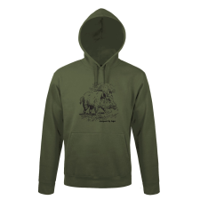  Kapucnis pulóver (vaddisznó mintával) 50% pamut 50% poliészter munkaruha