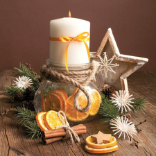 Karácsony Candle in Jar szalvéta 20 db-os 33x33 cm papírárú, csomagoló és tárolóeszköz
