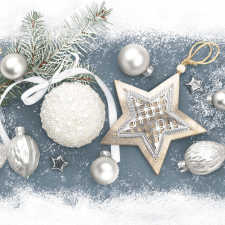 Karácsony Elegant Baubles szalvéta 20 db-os 33x33 cm party kellék
