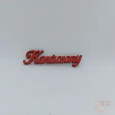  Karácsony felirat - 10 cm - piros karácsonyi dekoráció