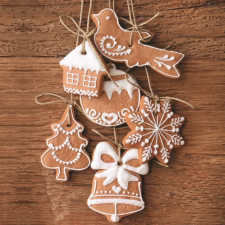 Karácsony Gingerbread Cookies szalvéta 20 db-os 33x33 cm party kellék