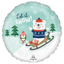 Karácsony i Let it Snow fólia lufi 43 cm party kellék