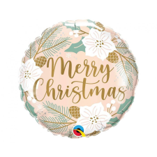 Karácsony Merry Christmas, Karácsonyi fólia lufi 46 cm party kellék