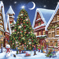 Karácsony Night szalvéta 20 db-os 33x33 cm party kellék