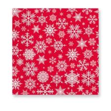 Karácsony Snowflakes, Karácsony szalvéta 20 db-os, 33x33 cm party kellék