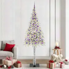  Karácsonyfa 300 LED-del állvánnyal Fehér 210 cm PE és Acél műfenyő