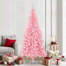 Karácsonyfa 300 LED-del állvánnyal Rózsaszín 210 cm PVC műfenyő