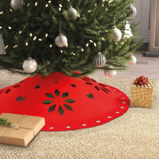  Karácsonyfa alá terítő - 90 cm x 3 mm - filc - piros karácsonyi textilia