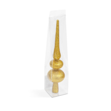 Karácsonyfa csúcsdísz – arany, glitteres – 30 x 7 cm – 58780A karácsonyfadísz